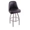 Holland Bar Stool Co Grizzly 36" Swivel Bar Stool, Nickel Finish, Black Vinyl Seat 84036ANBlkVinyl - alternate 1